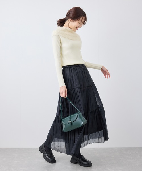 ROPE' PICNIC（ロペピクニック）の「襟フェザーオフタートルニットプルオーバー（ニット/セーター・レディース・ピンク/キナリ/ベージュ・38）」の20枚目の写真