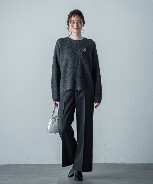 LAUTREAMONT(ロートレアモン)の「静電ツイルストレッチパンツ(その他パンツ・レディース・ライトグレー/ブラック・9号/7号/11号)」の6枚目の写真