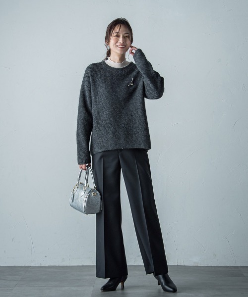 LAUTREAMONT(ロートレアモン)の「静電ツイルストレッチパンツ(その他パンツ・レディース・ライトグレー/ブラック・9号/7号/11号)」の8枚目の写真