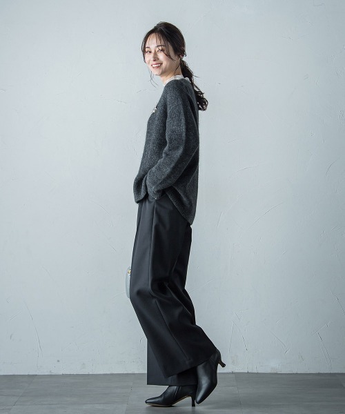 LAUTREAMONT(ロートレアモン)の「静電ツイルストレッチパンツ(その他パンツ・レディース・ライトグレー/ブラック・9号/7号/11号)」の9枚目の写真