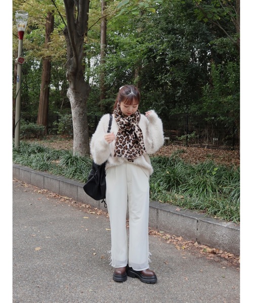 JUMELLE(ジュメロ)の「leopard knit muffler(マフラー・レディース・ブラウン・FREE)」の22枚目の写真