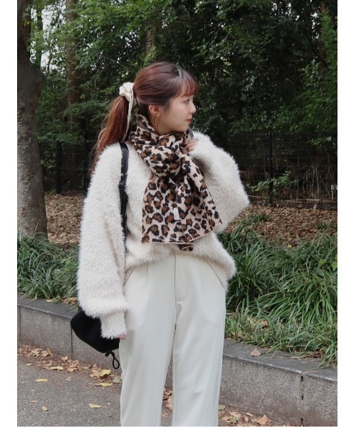 JUMELLE(ジュメロ)の「leopard knit muffler(マフラー・レディース・ブラウン・FREE)」の21枚目の写真