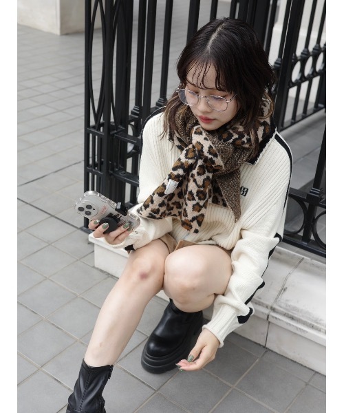 JUMELLE(ジュメロ)の「leopard knit muffler(マフラー・レディース・ブラウン・FREE)」の19枚目の写真