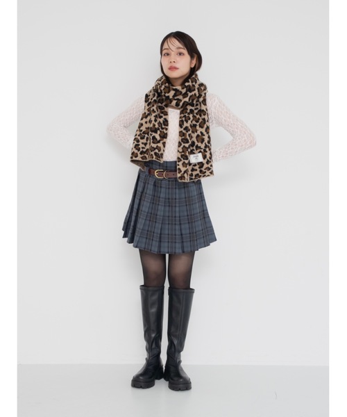 JUMELLE(ジュメロ)の「leopard knit muffler(マフラー・レディース・ブラウン・FREE)」の3枚目の写真