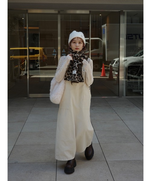 JUMELLE(ジュメロ)の「leopard knit muffler(マフラー・レディース・ブラウン・FREE)」の9枚目の写真