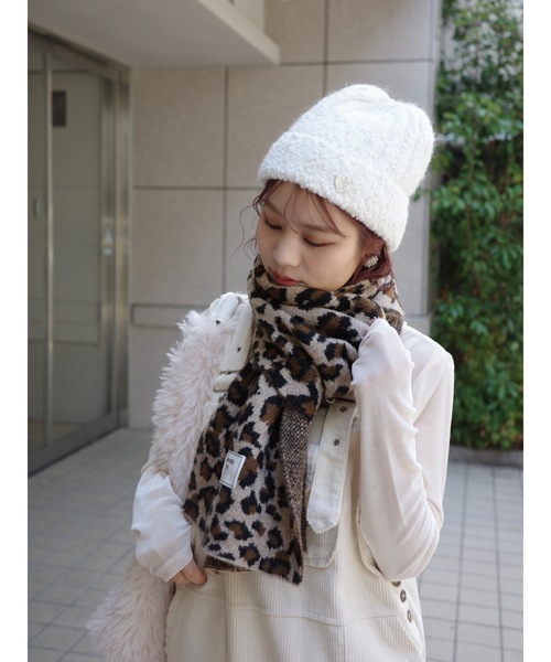 JUMELLE(ジュメロ)の「leopard knit muffler(マフラー・レディース・ブラウン・FREE)」の12枚目の写真