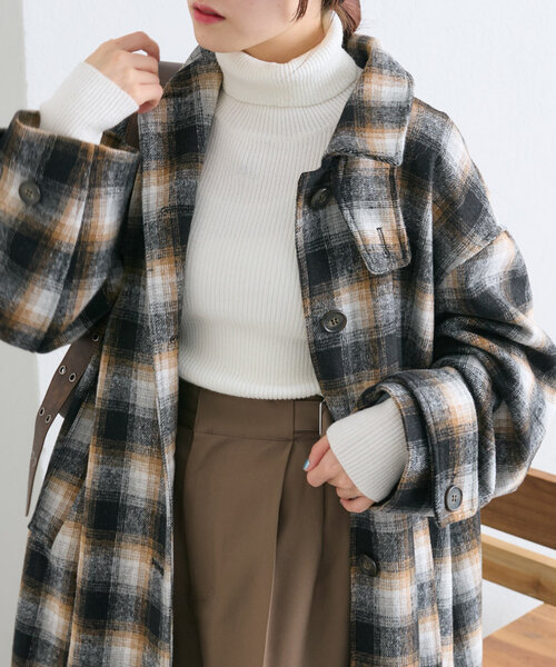 w closet（ダブルクローゼット）の「【4色展開/ラメ生地】刺繍タートルニット（ニット/セーター・レディース・ブラック/アイボリー/ボルドー/ブルー・FREE）」の15枚目の写真