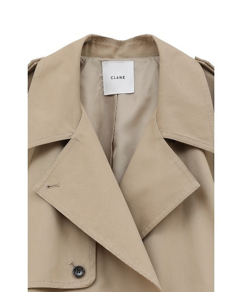 CLANE（クラネ）の「CLANE/クラネ/OVER SHORT TRENCH COAT（トレンチコート・レディース・ベージュ/ネイビー・1）」の22枚目の写真