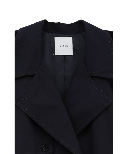 CLANE（クラネ）の「CLANE/クラネ/OVER SHORT TRENCH COAT（トレンチコート・レディース・ベージュ/ネイビー・1）」の13枚目の写真