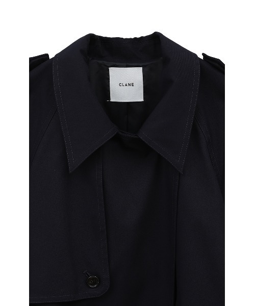 CLANE（クラネ）の「CLANE/クラネ/OVER SHORT TRENCH COAT（トレンチコート・レディース・ベージュ/ネイビー・1）」の8枚目の写真