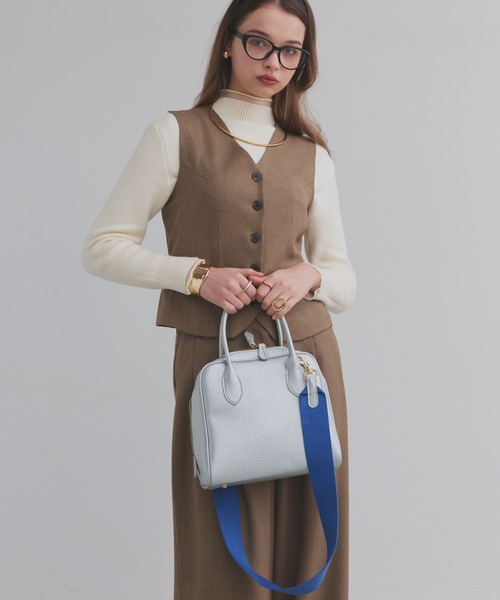 antic rag(アンティックラグ)の「Valde mini バルデ ミニ(ボストンバッグ・レディース・チャコールグレー/ブラック/ベージュ/シルバー/イエロー/サックスブルー・FREE)」の16枚目の写真