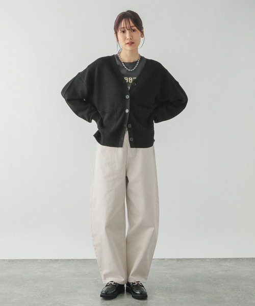 GLOBAL WORK（グローバルワーク）の「スッキレイVネックカーディガン長袖/283832（カーディガン/ボレロ・レディース・アイボリー系8/ミント/イエロー/ブラック系9/グレー系2/ライトブルー・SMALL/MEDIUM/LARGE）」の22枚目の写真