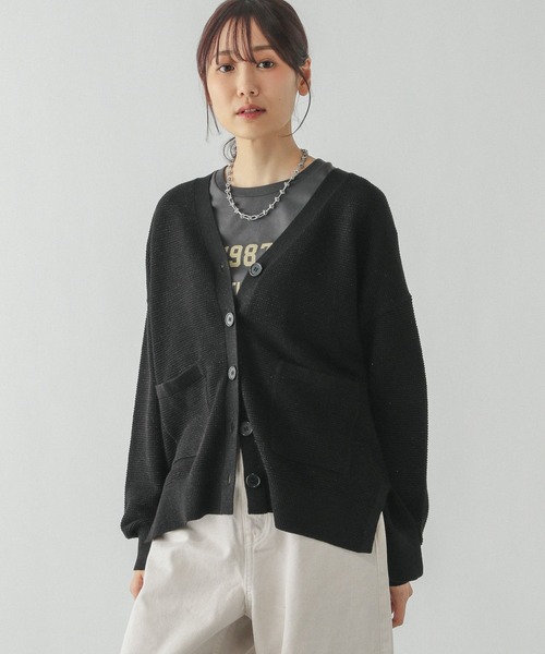 GLOBAL WORK（グローバルワーク）の「スッキレイVネックカーディガン長袖/283832（カーディガン/ボレロ・レディース・アイボリー系8/ミント/イエロー/ブラック系9/グレー系2/ライトブルー・SMALL/MEDIUM/LARGE）」の19枚目の写真