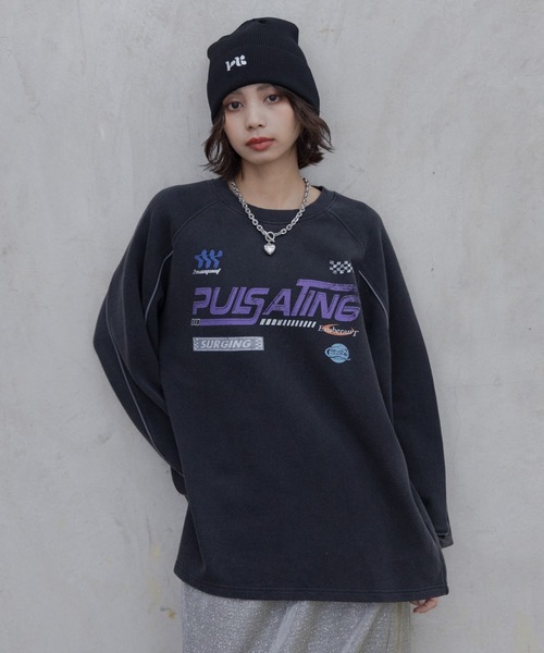 PAGEBOY(ページボーイ)の「モトクロススウェット(スウェット・レディース・オレンジ/オフホワイト/チャコールグレー・FREE)」の10枚目の写真