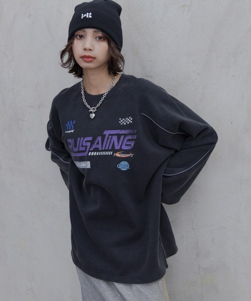 PAGEBOY(ページボーイ)の「モトクロススウェット(スウェット・レディース・オレンジ/オフホワイト/チャコールグレー・FREE)」の12枚目の写真