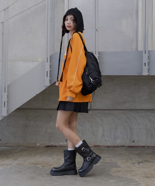 PAGEBOY(ページボーイ)の「モトクロススウェット(スウェット・レディース・オレンジ/オフホワイト/チャコールグレー・FREE)」の14枚目の写真