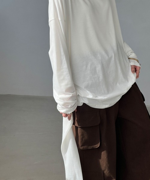 chuclla(チュクラ)の「メニーway オーバーサイズ カットソー chw25s024(Tシャツ/カットソー・レディース・ホワイト・FREE)」の3枚目の写真