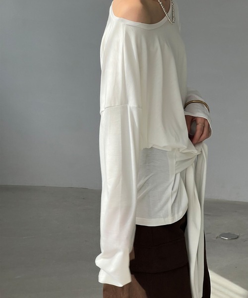 chuclla(チュクラ)の「メニーway オーバーサイズ カットソー chw25s024(Tシャツ/カットソー・レディース・ホワイト・FREE)」の6枚目の写真