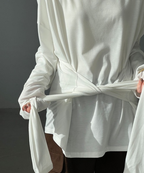 chuclla(チュクラ)の「メニーway オーバーサイズ カットソー chw25s024(Tシャツ/カットソー・レディース・ホワイト・FREE)」の5枚目の写真