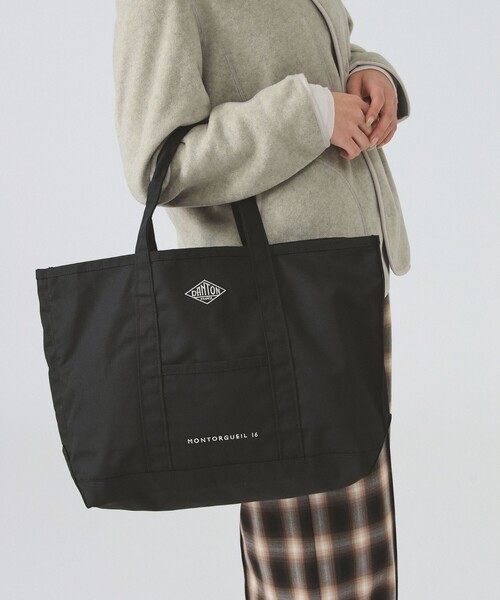 DANTON（ダントン）の「DANTON / CANVAS MARCHE BAG〈MONTORGUEIL〉（トートバッグ・レディース・ブラック/ホワイト/ベージュ/ブラック系その他4・ONE SIZE）」の4枚目の写真