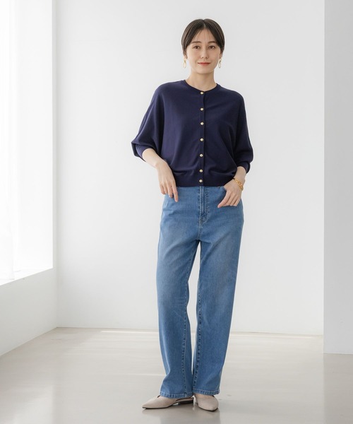 Elura(エルーラ)の「大人ストレートデニム<低身長サイズあり>/289125(デニムパンツ・レディース・ブルー/ブラック/ライトブルー・MEDIUM/LARGE/FREE(S))」の18枚目の写真