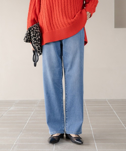 Elura(エルーラ)の「大人ストレートデニム<低身長サイズあり>/289125(デニムパンツ・レディース・ブルー/ブラック/ライトブルー・MEDIUM/LARGE/FREE(S))」の22枚目の写真