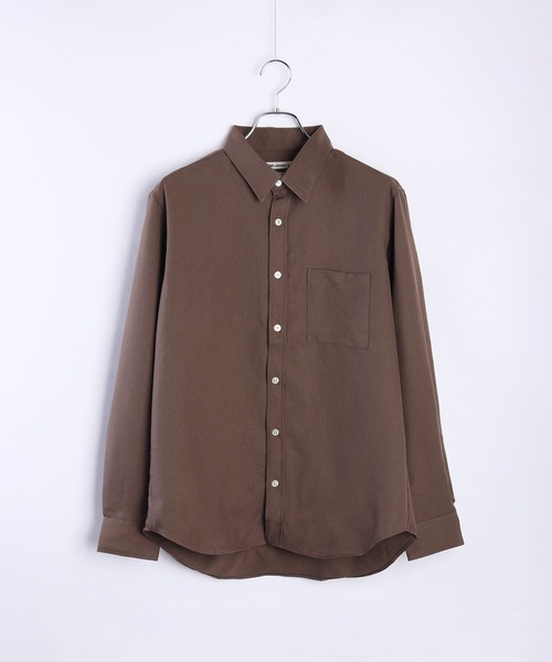 WESTSEA(ウエストシー)の「日本製 無地 リラックスフィット レギュラーカラーシャツ 長袖(シャツ/ブラウス・メンズ・サンドベージュ/ホワイト/ダークブラウン/サックスブルー・M/L/XL)」の5枚目の写真