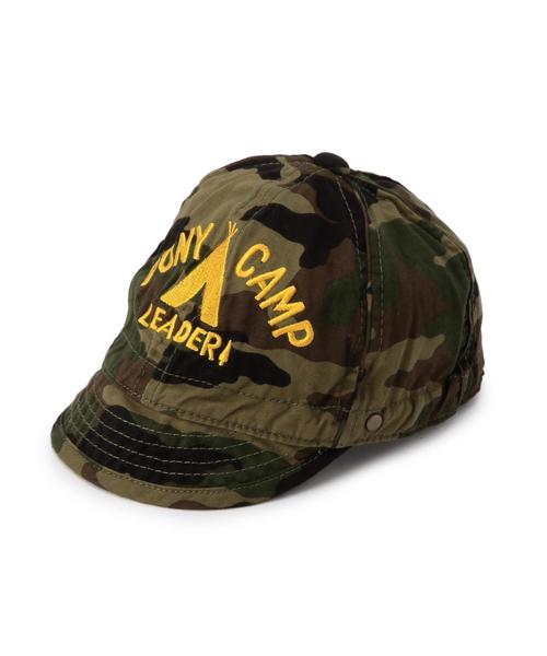 green label relaxing(グリーンレーベルリラクシング)の「別注【PONY GO ROUND(ポニーゴーラウンド) 】パイピング キャップ◆(キャップ・キッズ・ベージュ/オリーブ・M52-54c/S48-50c)」の2枚目の写真