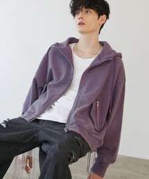 ASTRONOMY（アストロノミー）の「ピグメントスウェットハイネックボリュームフードZIPジャケット（パーカー）」