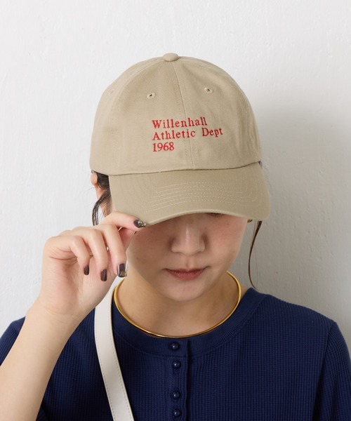 PAPILLONNER(パピヨネ)の「Regency works by papillonner/別注刺繍ロゴCAP(キャップ・レディース・ベージュ/チャコールグレー・FREE)」の7枚目の写真