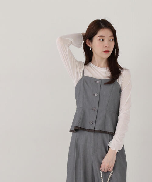 PROPORTION BODY DRESSING(プロポーションボディドレッシング)の「<E>ペプラムキャミ×パンツセットアップ / 1215147201(ワンピース・レディース・ダークグレー/ベージュ・SMALL/MEDIUM)」の22枚目の写真