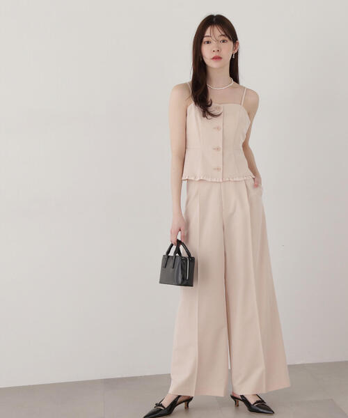 PROPORTION BODY DRESSING(プロポーションボディドレッシング)の「<E>ペプラムキャミ×パンツセットアップ / 1215147201(ワンピース・レディース・ダークグレー/ベージュ・SMALL/MEDIUM)」の3枚目の写真