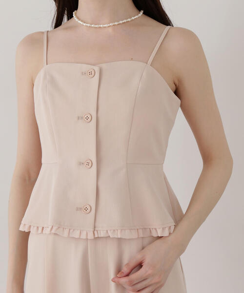 PROPORTION BODY DRESSING(プロポーションボディドレッシング)の「<E>ペプラムキャミ×パンツセットアップ / 1215147201(ワンピース・レディース・ダークグレー/ベージュ・SMALL/MEDIUM)」の7枚目の写真