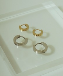 blancotokyo 2点セット 日本製 金属アレルギー対策 サージカル ステンレス 316L ワンタッチ フープピアス 男女兼用