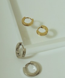 blancotokyo 2点セット 日本製 金属アレルギー対策 サージカル ステンレス 316L ワンタッチ フープピアス 男女兼用