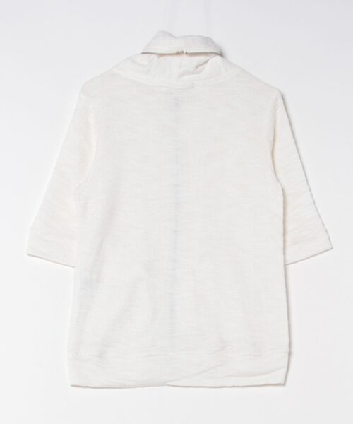 in the attic(インジアティック)の「【W】【it】【in the attic】裏使いカット/ZIP7分袖(Tシャツ/カットソー・メンズ・ホワイト/ブルー・MEDIUM/LARGE)」の3枚目の写真