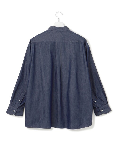 J.PRESS YORK STREET（ジェイプレスヨークストリート）の「【UNISEX】コットンライトオンスデニム シャツ / B.D.（シャツ/ブラウス・メンズ・ホワイト系/ネイビー系・SMALL/MEDIUM/LARGE）」の3枚目の写真