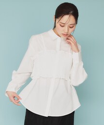 index（インデックス）の「《andGIRL掲載》ビスチェレイヤードロングシャツ【洗濯機洗い可】（シャツ/ブラウス）」