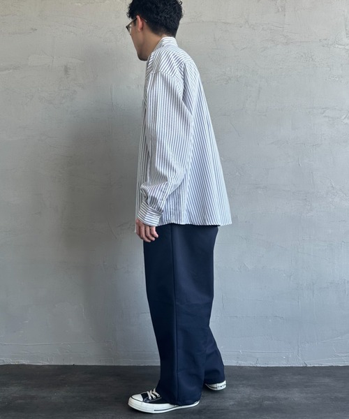 JEANS FACTORY Clothes（ジーンズファクトリークローズ）の「[Jeans Factory Clothes/ジーンズファクトリークローズ] ビッグシルエット ボタンダウンシャツ（シャツ/ブラウス・レディース・ブラック/ネイビー/イエロー/ホワイト×ブラック/ホワイト×ネイビー/ブルー・M/L）」の16枚目の写真