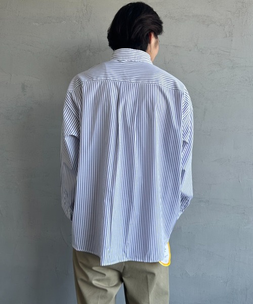 JEANS FACTORY Clothes（ジーンズファクトリークローズ）の「[Jeans Factory Clothes/ジーンズファクトリークローズ] ビッグシルエット ボタンダウンシャツ（シャツ/ブラウス・レディース・ブラック/ネイビー/イエロー/ホワイト×ブラック/ホワイト×ネイビー/ブルー・M/L）」の20枚目の写真