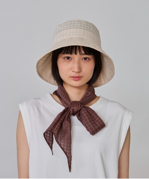 OVERRIDE（オーバーライド）の「OVERRIDE  OGC SHEER SCARF HAT SG / オーバーライド（ハット・レディース・ブラック/ライトグリーン/アイボリー・58cm）」の12枚目の写真