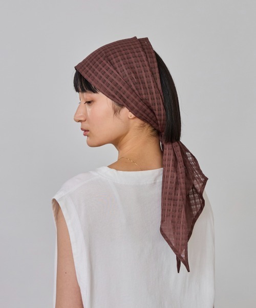 OVERRIDE（オーバーライド）の「OVERRIDE  OGC SHEER SCARF HAT SG / オーバーライド（ハット・レディース・ブラック/ライトグリーン/アイボリー・58cm）」の15枚目の写真