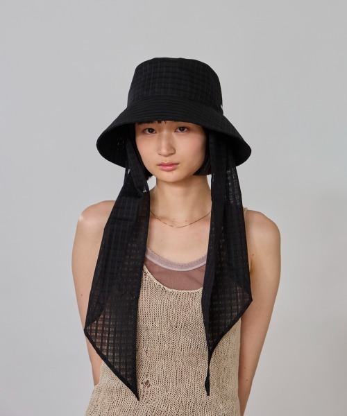 OVERRIDE（オーバーライド）の「OVERRIDE  OGC SHEER SCARF HAT SG / オーバーライド（ハット・レディース・ブラック/ライトグリーン/アイボリー・58cm）」の20枚目の写真