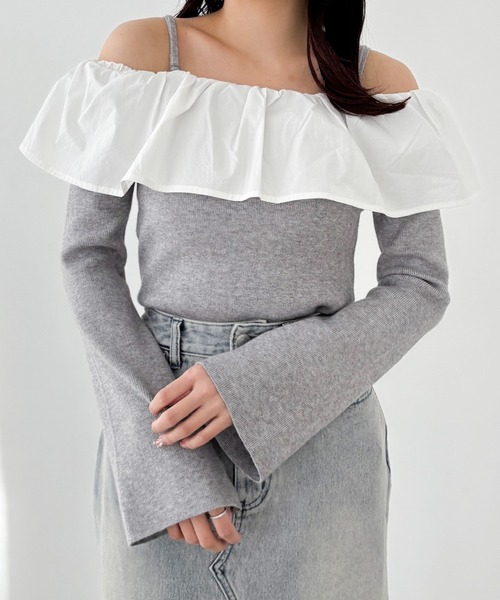 3点10,946円 セール】フリルオフショルニット 323481（ニット/セーター