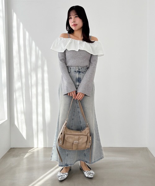 3点10,946円 セール】フリルオフショルニット 323481（ニット/セーター