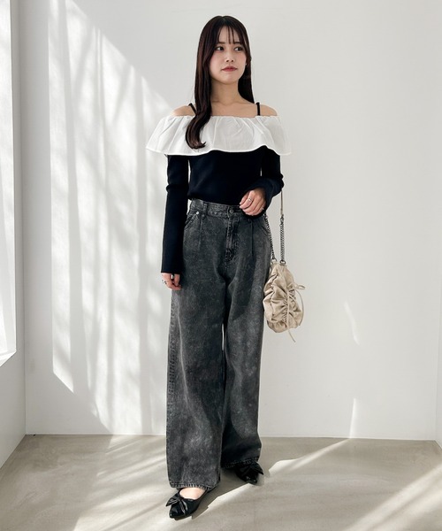 3点10,946円 セール】フリルオフショルニット 323481（ニット/セーター