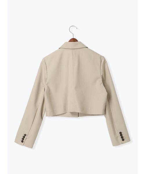 Te chichi(テチチ)の「ショートテーラージャケット(セットアップ可)《2025spring catalog item》(ノーカラージャケット・レディース・ブラック/ベージュ・F)」の16枚目の写真