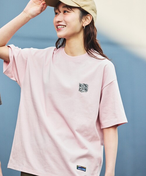 正規品♡フルーツアニマルワンポイントTシャツ♡ピンク セール】限定展開 リラックスフィット ワンポイント アニマル