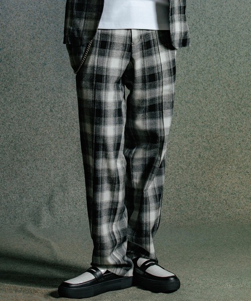 CRIMIE（クライミー）の「JAX SUIT TROUSERS CHECK（その他パンツ・メンズ・ブラック/レッド・L/S/M/XL/XXL）」の2枚目の写真