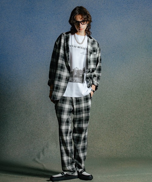 CRIMIE（クライミー）の「JAX SUIT TROUSERS CHECK（その他パンツ・メンズ・ブラック/レッド・L/S/M/XL/XXL）」の11枚目の写真